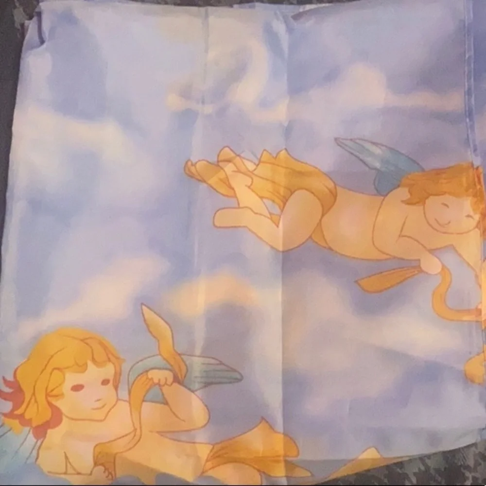 HL 1997👼mirror 8x6W & Angel shower curtain & 2 FIGI picture frames